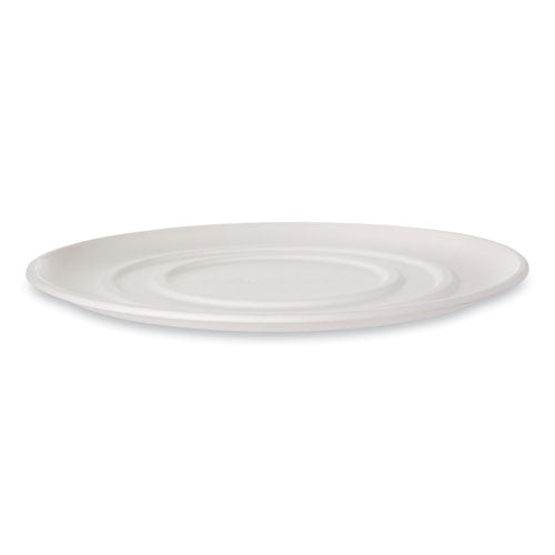Eco-Products WorldView Molded Fiber Pizza Trays, 16 x 16 x 0.2, White, Sugarcane, 50/Carton