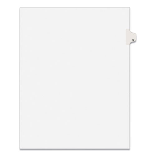 Avery Preprinted Legal Exhibit Side Tab Index Dividers, Avery Style, 26-Tab, E, 11 x 8.5, White, 25/Pack, (1405)