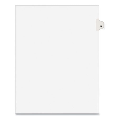 Avery Preprinted Legal Exhibit Side Tab Index Dividers, Avery Style, 26-Tab, D, 11 x 8.5, White, 25/Pack, (1404)
