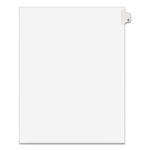 Avery Preprinted Legal Exhibit Side Tab Index Dividers, Avery Style, 26-Tab, A, 11 x 8.5, White, 25/Pack, (1401)