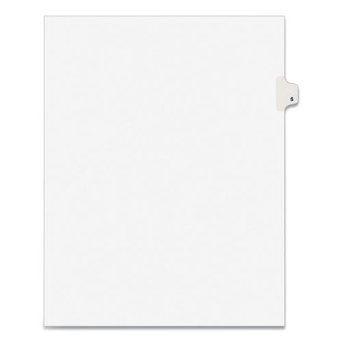 Avery Preprinted Legal Exhibit Side Tab Index Dividers, Avery Style, 10-Tab, 6, 11 x 8.5, White, 25/Pack