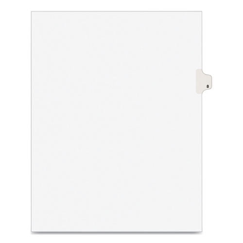 Avery Preprinted Legal Exhibit Side Tab Index Dividers, Avery Style, 10-Tab, 8, 11 x 8.5, White, 25/Pack