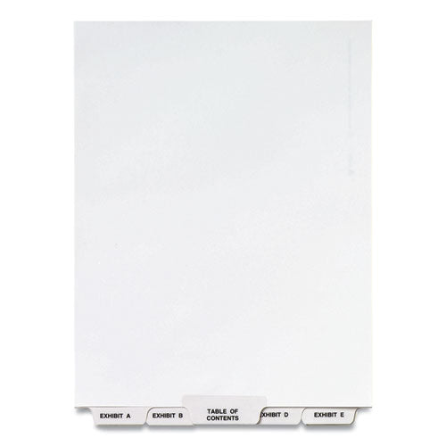 Avery Preprinted Legal Exhibit Bottom Tab Index Dividers, Avery Style, 27-Tab, Exhibit A to Exhibit Z, 11 x 8.5, White, 1 Set