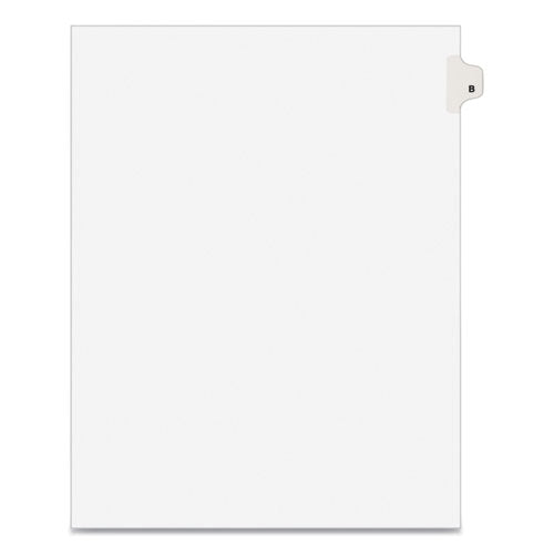 Avery Preprinted Legal Exhibit Side Tab Index Dividers, Avery Style, 26-Tab, B, 11 x 8.5, White, 25/Pack, (1402)
