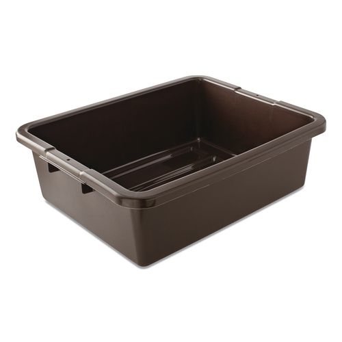 Rubbermaid Commercial Bus/Utility Box, 17.3" x 7" x 21.5", Brown