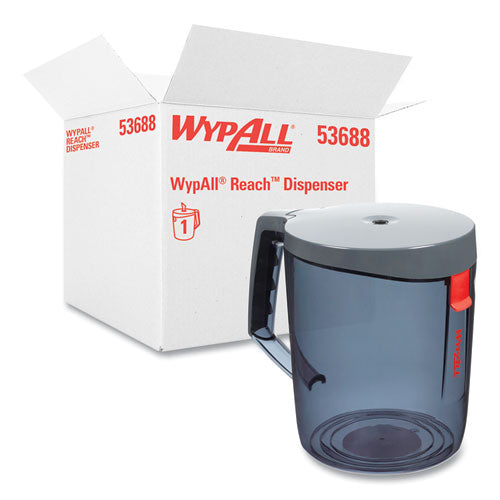 WypAll Reach Towel System Dispenser, 9.5 x 7 x 8.75, Black/Smoke