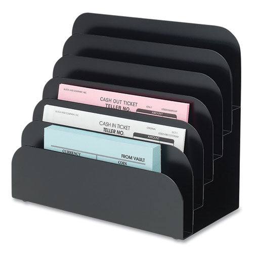 CONTROLTEK Cash Handling Organizer Bins, 6 Compartments, 8.25" x 7.25" x 4", Black