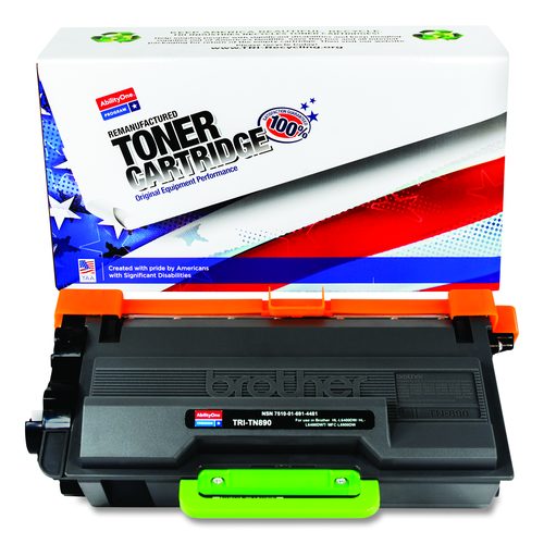 AbilityOne 7510016914481 Remanufactured TN890 Ultra High-Yield Toner, 20,000 Page-Yield, Black