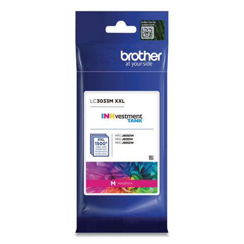 Brother LC3033M INKvestment Super High-Yield Ink, 1,500 Page-Yield, Magenta