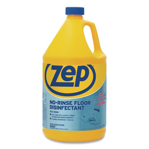 Zep Commercial No-Rinse Floor Disinfectant, 1 gal, 4/Carton