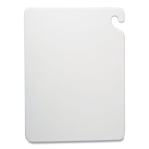 San Jamar Cut-N-Carry Color Cutting Boards, Plastic, 20 x 15 x 0.5, White
