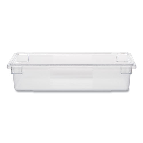 Rubbermaid Commercial Food/Tote Boxes, 8.5 gal, 26 x 18 x 6, Clear, Plastic