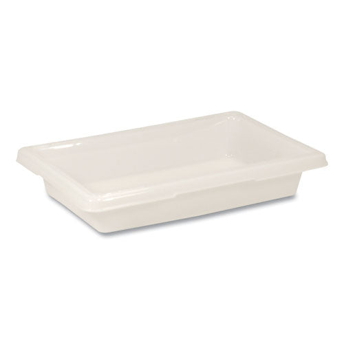 Rubbermaid Commercial Food/Tote Boxes, 2 gal, 18 x 12 x 3.5, White, Plastic