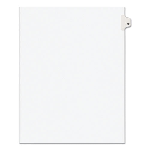 Avery Preprinted Legal Exhibit Side Tab Index Dividers, Avery Style, 10-Tab, 52, 11 x 8.5, White, 25/Pack, (1052)