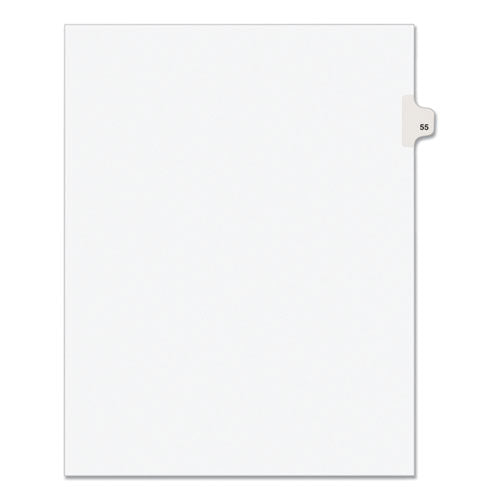 Avery Preprinted Legal Exhibit Side Tab Index Dividers, Avery Style, 10-Tab, 55, 11 x 8.5, White, 25/Pack, (1055)