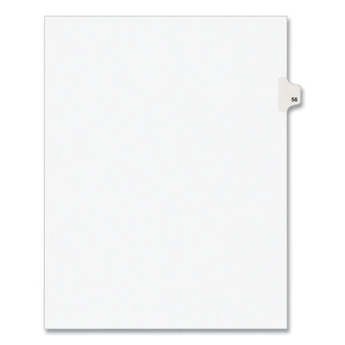 Avery Preprinted Legal Exhibit Side Tab Index Dividers, Avery Style, 10-Tab, 56, 11 x 8.5, White, 25/Pack, (1056)