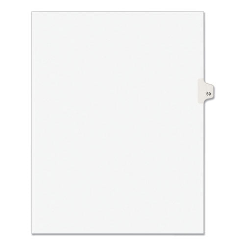 Avery Preprinted Legal Exhibit Side Tab Index Dividers, Avery Style, 10-Tab, 59, 11 x 8.5, White, 25/Pack, (1059)