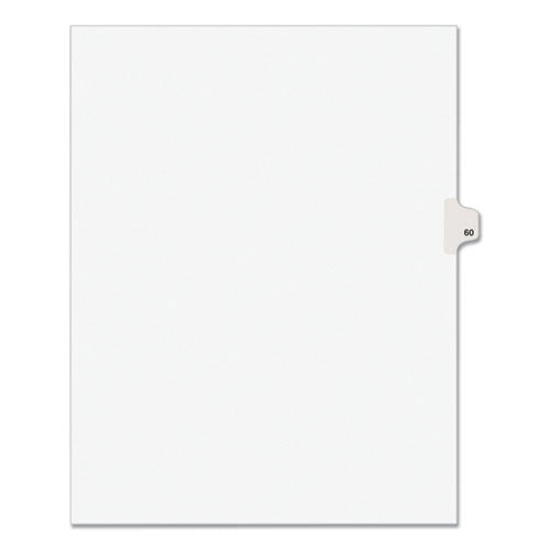 Avery Preprinted Legal Exhibit Side Tab Index Dividers, Avery Style, 10-Tab, 60, 11 x 8.5, White, 25/Pack, (1060)