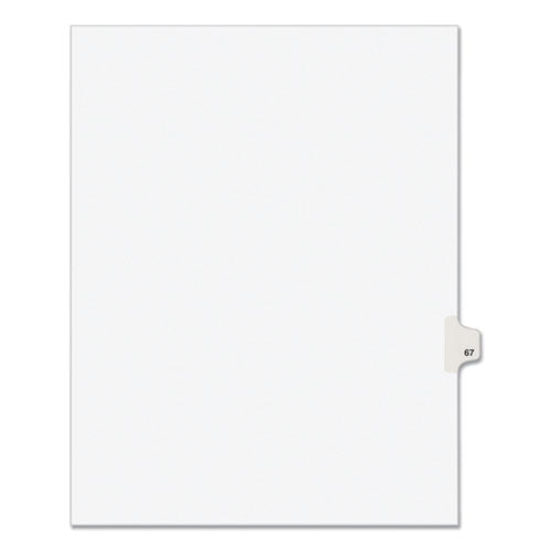 Avery Preprinted Legal Exhibit Side Tab Index Dividers, Avery Style, 10-Tab, 67, 11 x 8.5, White, 25/Pack, (1067)