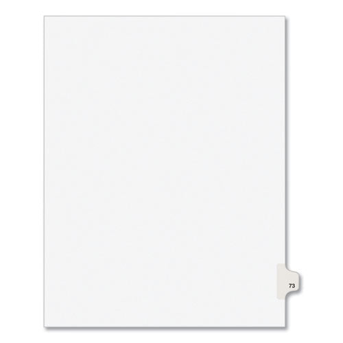 Avery Preprinted Legal Exhibit Side Tab Index Dividers, Avery Style, 10-Tab, 73, 11 x 8.5, White, 25/Pack, (1073)