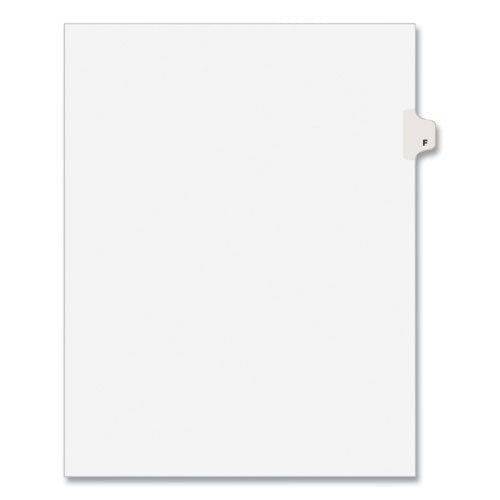 Avery Preprinted Legal Exhibit Side Tab Index Dividers, Avery Style, 26-Tab, F, 11 x 8.5, White, 25/Pack, (1406)