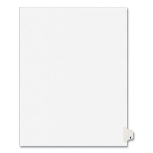 Avery Preprinted Legal Exhibit Side Tab Index Dividers, Avery Style, 26-Tab, Z, 11 x 8.5, White, 25/Pack, (1426)