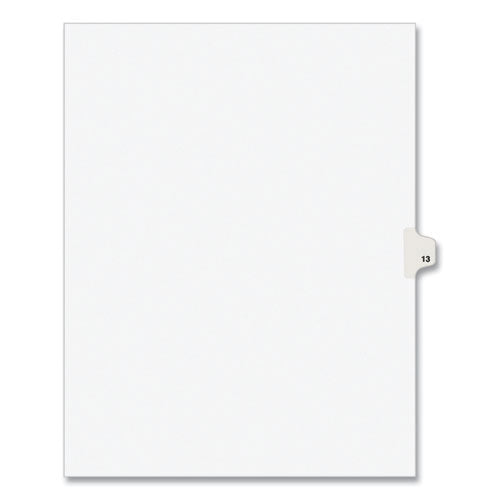 Avery Preprinted Legal Exhibit Side Tab Index Dividers, Avery Style, 10-Tab, 13, 11 x 8.5, White, 25/Pack