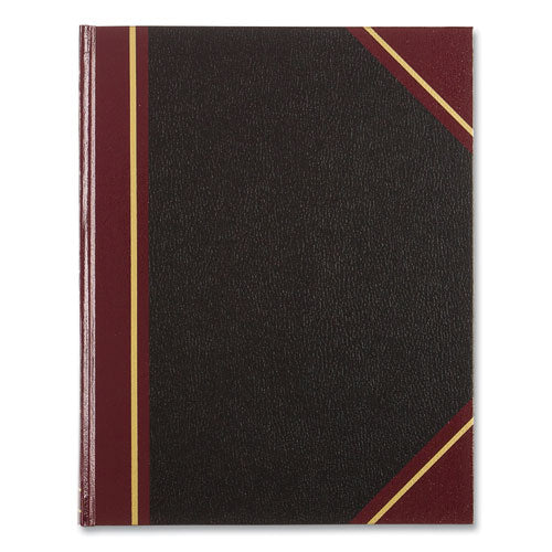 National Texthide Eye-Ease Record Book, Black/Burgundy/Gold Cover, 10.38 x 8.38 Sheets, 300 Sheets/Book