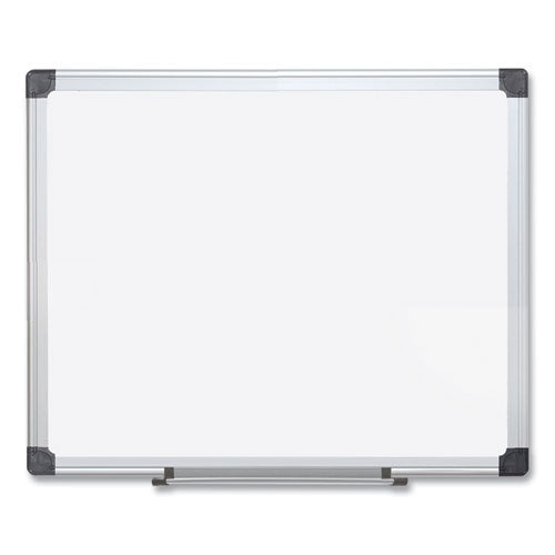 MasterVision Porcelain Value Dry Erase Board, 48" x 96", White Surface, Satin Aluminum Frame