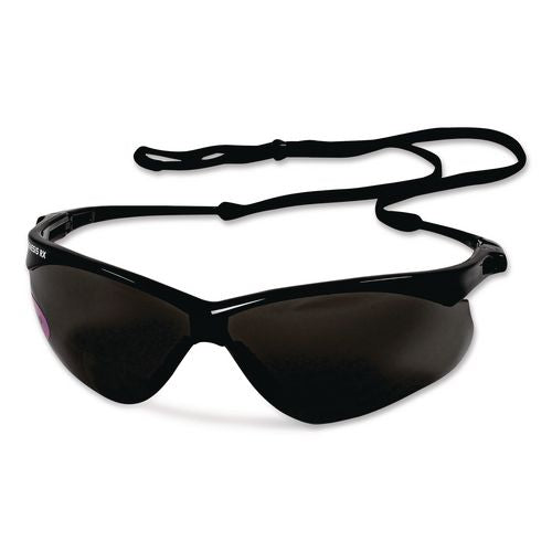 KleenGuard Nemesis Readers Safety Glasses, 2.5+ Diopter, Black Half Frame, Smoke Dual Lens, 6/Box