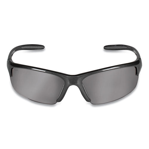 KleenGuard Equalizer Safety Glasses, Gunmetal Half Frame, Smoke Dual Lens, 12/Box