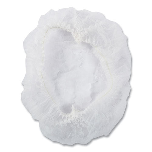 AmerCareRoyal Latex-Free Operating Room Cap, Pleated, Spun-Bonded Polypropylene, 21", White, 100 Caps/Pack, 10 Packs/Carton