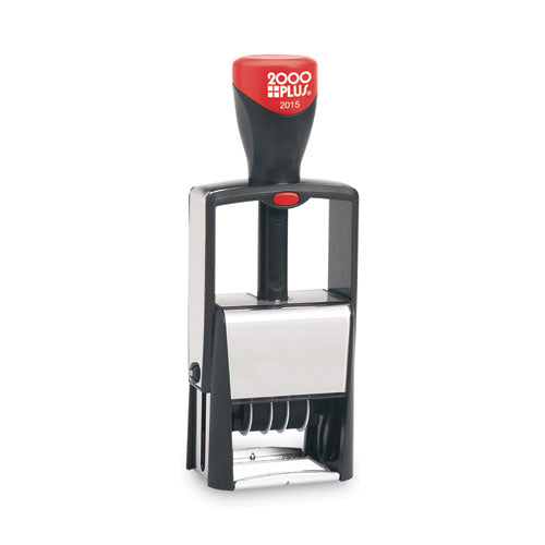 COSCO 2000PLUS Self-Inking Heavy-Duty Line Dater, 5 Years, 1.25" x 0.63", Black Ink