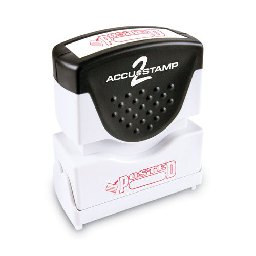 ACCUSTAMP2 Pre-Inked Shutter Stamp, Red, POSTED, 1.63 x 0.5