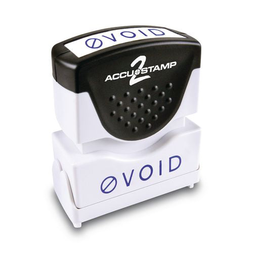 ACCUSTAMP2 Pre-Inked Shutter Stamp, VOID, 1.63 x 0.5, Blue