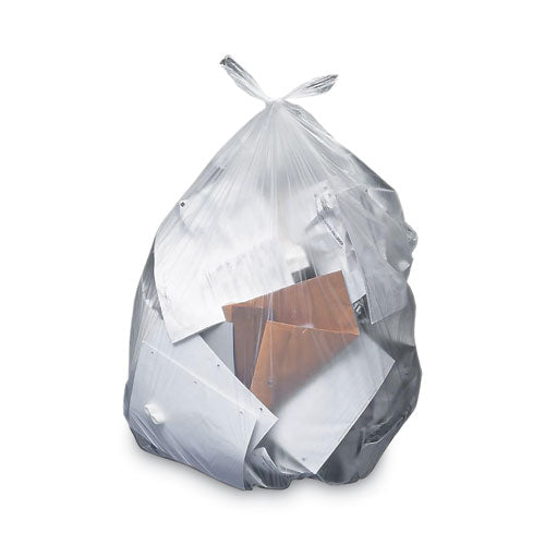 Heritage Linear Low-Density Can Liners, 56 gal, 2 mil, 43" x 48", Clear, Flat Pack, 100/Carton