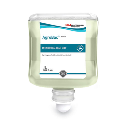 SC Johnson Professional AgroBac Pure Foam Wash Manual Cartridge Refill, Unscented, 1 L, 6/Carton