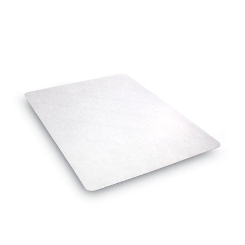 deflecto EconoMat Non-Studded All Day Use Chair Mat for Hard Floors, Rectangular, 46" x 60", Clear, Ships Rolled