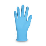 KleenGuard G10 Comfort Plus Blue Nitrile Gloves, Powder-Free, 4 mil Thick, 9.5" Long, Light Blue, 100/Box