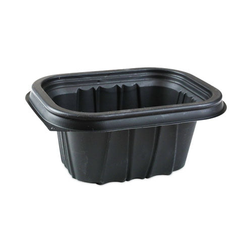 Pactiv Evergreen EarthChoice Entree2Go Takeout Container, 12 oz, 5.7 x 4.3 x 2.6, Black, Plastic, 600/Carton