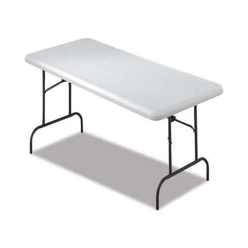AbilityOne 7105016976844, SKILCRAFT Blow Molded Folding Tables, Rectangular, 60w x 30d x 29h, Gray