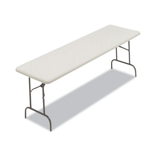 AbilityOne 7105016976847, SKILCRAFT Blow Molded Folding Tables, Rectangular, 96w x 30d x 29h, Gray
