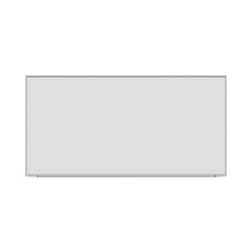 Universal Deluxe Melamine Dry Erase Board, 96" x 48", White Surface, Anodized Aluminum Frame
