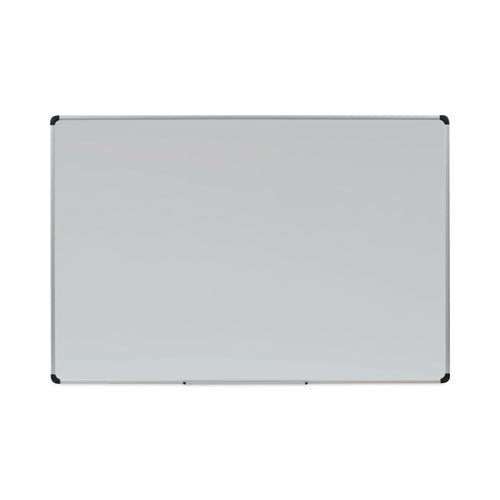 Universal Magnetic Steel Dry Erase Marker Board, 72" x 48", White Surface, Satin Aluminum Frame