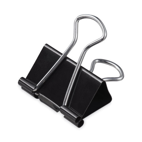 Universal Binder Clips, Mini, Black/Silver, 12/Box