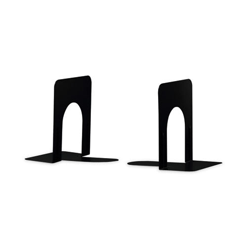 Universal Economy Bookends, 4.75 x 5.25 x 5, Heavy Gauge Steel, Black, Pair