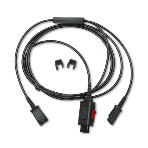 poly Y Splitter Headset Adapter for Training Purposes, Black