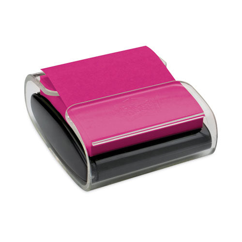Post-it Pop-up Notes Super Sticky Wrap Dispenser, For 3 x 3 Pads, Black/Clear, Includes 45-Sheet Color Varies Pop-up Super Sticky Pad