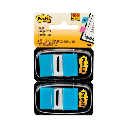 Post-it Flags Standard Page Flags in Dispenser, Bright Blue, 50 Flags/Dispenser, 2 Dispensers/Pack