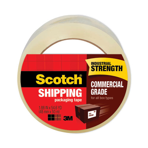 Scotch 3750 Commercial Grade Packaging Tape with ST-181 Pistol-Grip Dispenser, 3" Core, 1.88" x 54.6 yds, Clear, 36/Carton